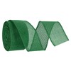 QUARKZMAN Burlap Ribbon Fabric Wired Edge Ribbons Green 2 Inch