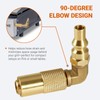 Hymnorq 1/4 Inch RV Quick Connect Adapter, Solid Brass Construction,