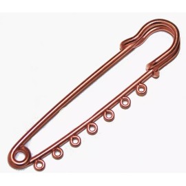 BeadSmith 12 Copper Plated Steel 2" with 7 Loops Kilt Charm Holder Charm Pins