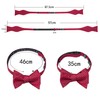 YOHOWA Mens Bow Tie Set with Lapel Pin Brooch Purple