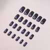 IMRAIN Press on Nails Medium Square Fake Nails Blue Purple