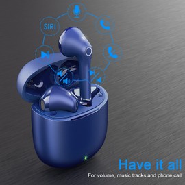 yobola Bluetooth In-Ear Headphones, Wireless Bluetooth 5.1 HiFi Stereo Sound, IPX5 Waterproof Wireless Headphones Touch Control, Wireless Headphones, Built-in Microphone, for Smartphone