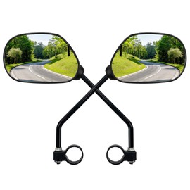 Homieway Bike Mirrors For Handlebar Mount, 2PCS Bike Rear View Mirror for E-bike, HD Glass Bicycle Mirrors for Handlebars 0.87-0.98 inch (22-25 mm)