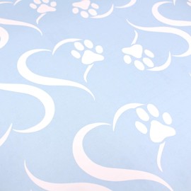 Finest Folia 2er Set Aufkleber Pfote und Herz 10x11cm Hund Katze Sticker für Auto Motorrad Wand Laptop Möbel Pfotensticker Hundepfote selbstklebend (K017 Weiß)