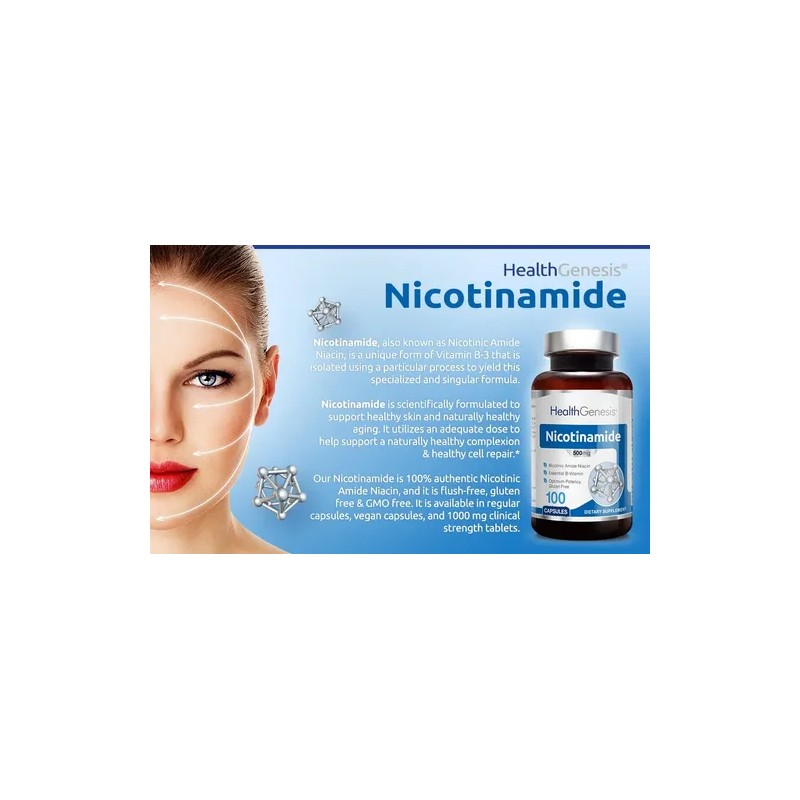 Nicotinamida 500 Mg Apoya La Salud De Las Células De