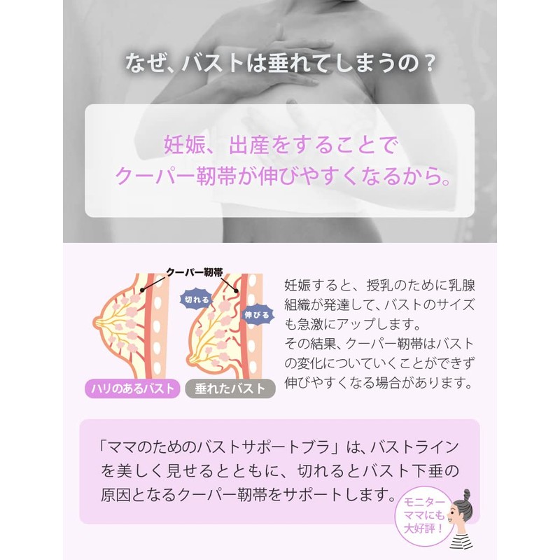Inujirushi Honpo Bust Support Bra for Mom BR1690 Pink Maternity