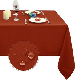 Obstal Rust Rectangle Table Cloth - Heavy Duty Water Resistance Polyester Tablecloth, Decorative Fabric Table Cover for Outdoor and Indoor Use, 60x102 Inch