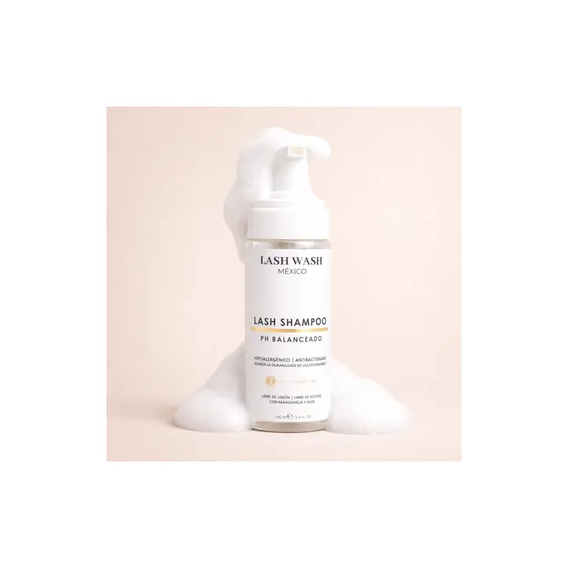 Lash Shampoo 50ml Hipoalergénico Con Aloe Limpieza Pestañas