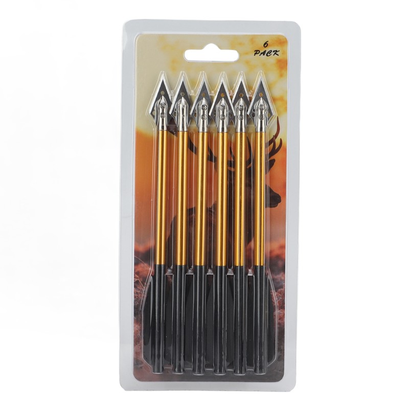 6Pcs Crossbow Arrows Double Screw Fixing Aluminum Alloy Shooting Bow