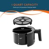 Elite Gourmet EAF1121 Personal 1.1 Qt. Compact Space Saving Electric