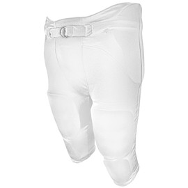 Epic Men's 7-Pad Integrated (Pads Sewn in) & White Football Pants 2XL