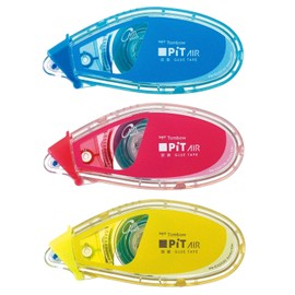 Tombow Pencil Tape Adhesive Pit Air Mini (Tape width 6mm x 10m) Blue, Pink, Green 3-pack HCB-324X