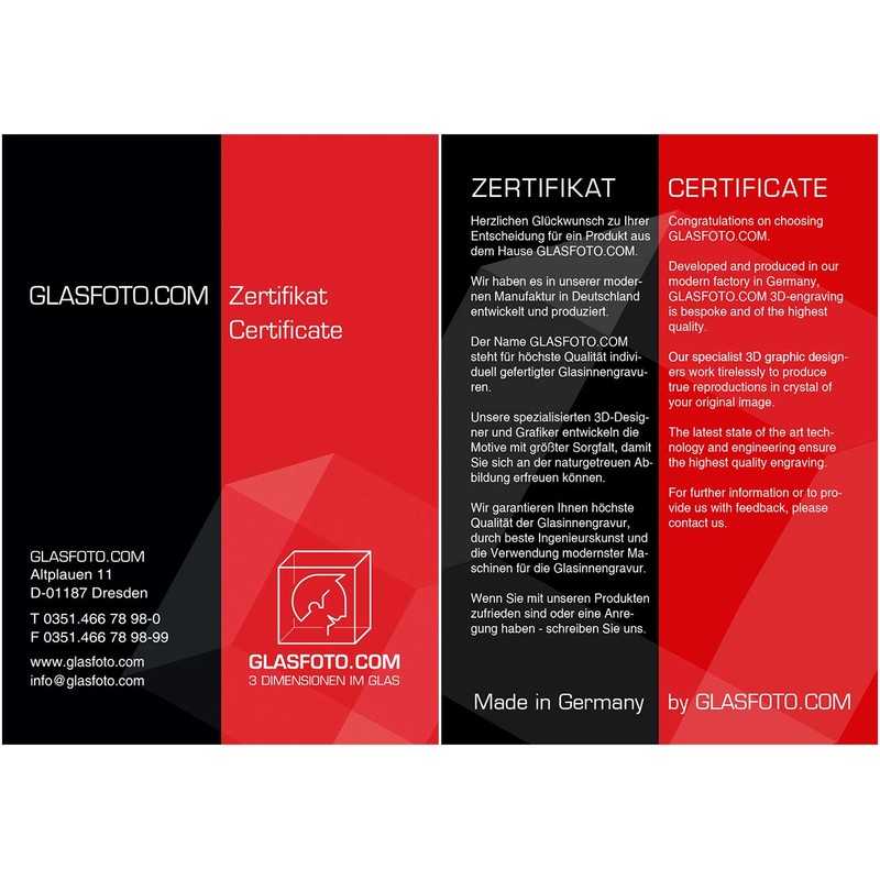 GLASFOTO.COM, The Mouse, Crystal Glass Interior Engraving in Premium Quality