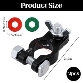 Battery Terminal Connectors Battery Cable Terminals with Washers Top Post Battery Terminal for Marine Boat Car Truck Car Accessories