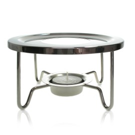 Finum POT WARMER Tee Stövchen aus Edelstahl - Design Teewärmer für TEA CONTROL & andere Teekannen - Teekannenwärmer für Teelicht - Warmhalter rund