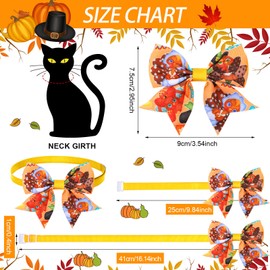 Maitys 80 Pcs Fall Dog Collars for Dogs Thanksgiving Dog Collar with Bow Bulk Turkey Pumpkin Dog Bow Tie Cat Dog Bow Ties Adjustable Dog Collar Puppy Dog Cat Neckties for Fall Pet Accessories