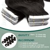 Benehair Remy Tape in Hair Extensions Human Hair Natural Black