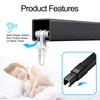 AuraCyzirine Black Adjustable Shower Curtain Rod 35-62 Inch,180° Rotatable Ends,