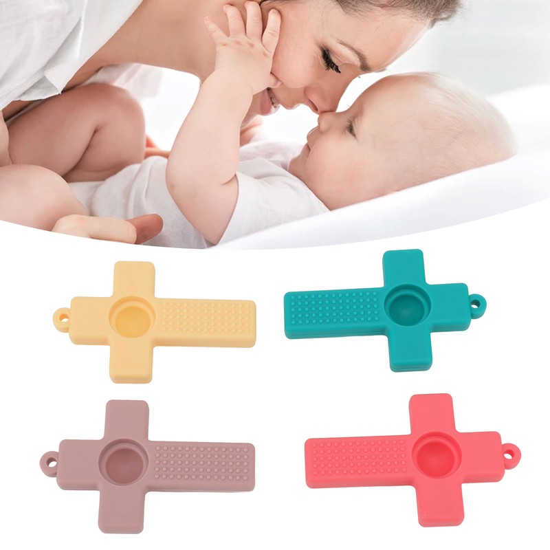4Pcs Silicone Baby Teether Toy Infant Teething Relief Molar Soothe