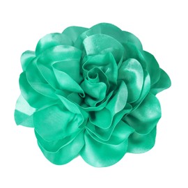 7.5in Extra Large Rose Brooch Exquisite Shiny Satin Camellia Brooch Oversized Flower Brooch Lapel Pin,Suitable for Women Dance Banquet Wedding Hair Clothing Accessories, Mint Green