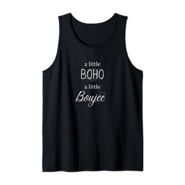 Boho and Boujee, Hippie, Bohemian Sunflower, Crown, Funny Tank Top