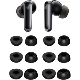 ALXCD Foam Eartips Compatible with Soundcore Liberty 4NC Earbuds, S/M/L 3 Sizes 6 Pairs Soft Memory Foam Ear Tips Replacement Earbuds Tips, Compatible with Liberty 4NC 6 Pairs Black