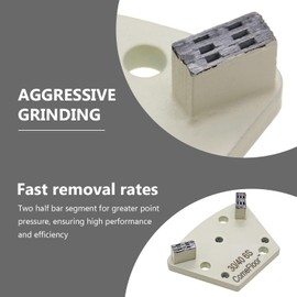 Trapezoid Diamond Grinding Disc for Super Hard Concrete Floor Preparation, Compatible with Diamatic/Sase/CPS Grinders, 30/40 Grit SSSSSS Soft Bond