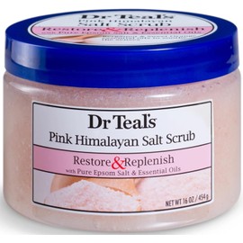 Restore and Replenish Body Scrub - Pink Himalayan and Pure Epsom Salts by Dr Teals for Unisex - 16 oz Scrub