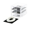 Compactor Bijoux Jewellery Organiser with 3 Drawers, Transparent, POLYSTYRENE, Small