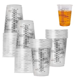Measuring Cups Epoxy Resin, Pack of 50 Measuring Cups Small, 240 ml Mixing Cup Set, Colour Mixing Cups, Paint Mixing Cups, for Liquids, Paint, Pigment