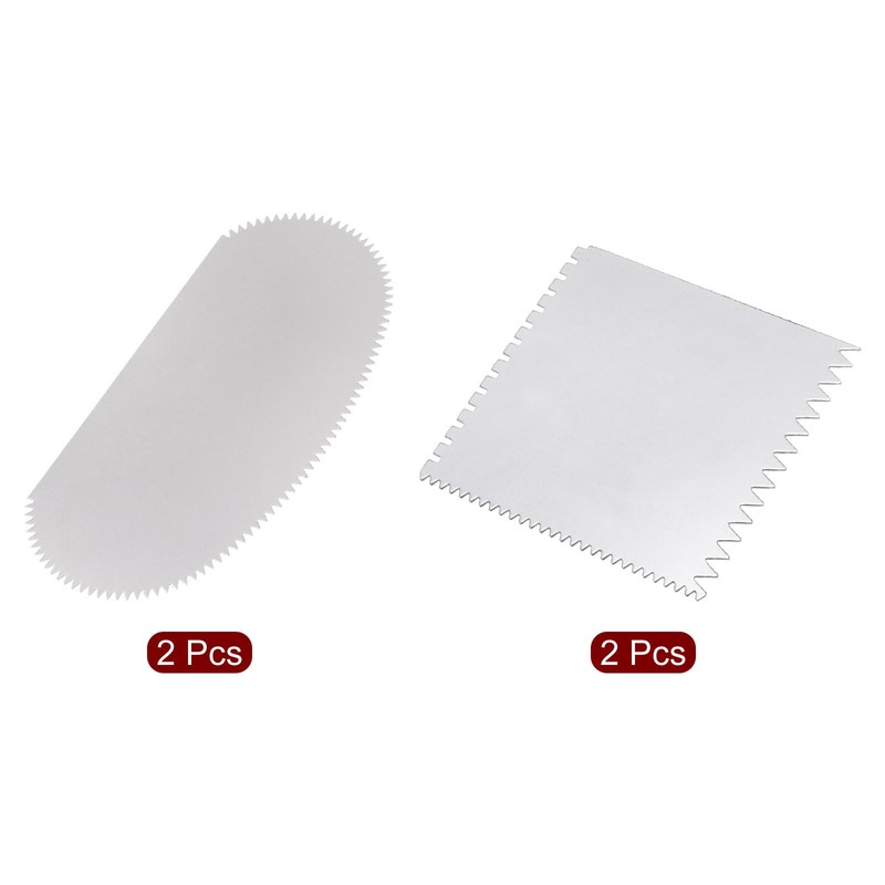 sourcing map 4pcs Stainless Steel Clay Scraper Set Pottery Metal