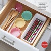 Copco Basics Drawer Organizer, 9.81 x 3.81 x 2.1-Inches, White/Charcoal