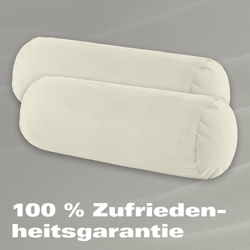 BaSaTex Organic Cushion Covers for Bolster 40 x 15 cm