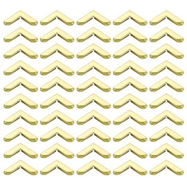 PATIKIL 20mm Metal Book Corners,60pcs Photo Corners Book Corners Protector Retro Metal Decorative for Crafting Scrapbook Photo Album Book Binding,Gold Tone