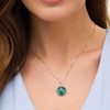 COAI Silver Necklace with Donut Pendant, Malachite, Malachite