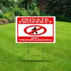Autravelco No Trespassing Yard Signs with Stakes 12x18 Inch Business
