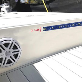 51 Inch Fish Measuring Tape Sticker for Boat 3Pcs Waterproof Self Adhesive Fishing Ruler for Boat Fishing Rod Kayak Accessories Cooler Workbench (Blue)