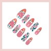 Christmas Press on Nail Cute Fake Nails Almond Shape with