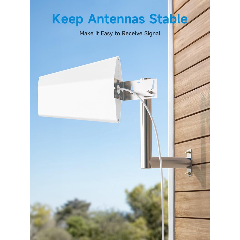 Stainless Steels Pole Mount 12'' Length Universal L-Type Pole Mast