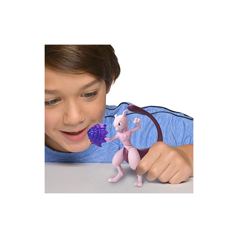 Wicked Cool Toys, LLC BO95134 Pokémon Mewtwo Action Figure, Red,