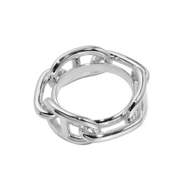 Chunky Chain Silk Scarf Ring Clip for Women Gold/Silver Plated Minimalist Wide Band Statement Buckle Holder Clasp Holder Scarfs T-Shirt Shawl Scarves Clasp Dress Clothing Accessories Jewelry, Small