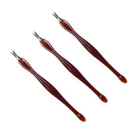 Cuticle Fork, 3 Pieces Cuticle Trimmer, Cuticle Pusher, Stainless Steel Dead Skin Fork for Women Girls Manicure