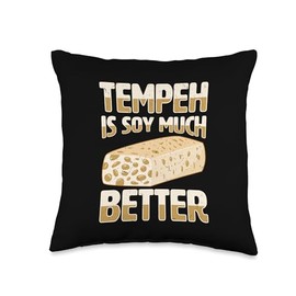 Tempeh Eater Food Lover Design For Veggie Fans Throw Pillow