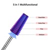 MelodySusie Professional 5 in 1 Nail Drill Bits, 3/32'' Carbide