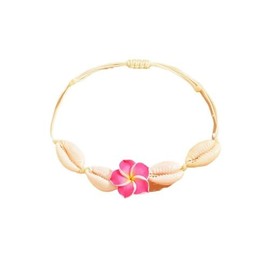 Caiyao Boho Turtle Starfish Shell Evil Eye Beach Ankle Bracelets Necklace Adjustable Summer Ocean Bracelets Jewelry for Women-Plumeria