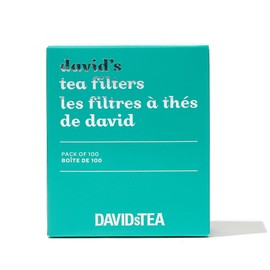 DAVIDsTEA Drawstring Tea Filters for Loose Leaf Tea, Pack of 100 Empty Tea Bags, OXO-Biodegradable Teabags, Ideal for Loose Tea Steeping, Tea Strainer Alternative