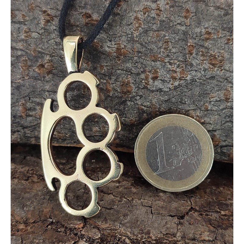 Kiss of Leather Knuckle Pendant Bronze Br. 179, Bronze