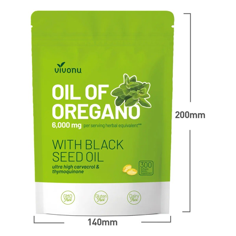 Aceite De Orégano 6000mg 300 Cápsulas