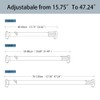Hershii Expandable Window Shower Curtain Tension Rod Oval Head Shower