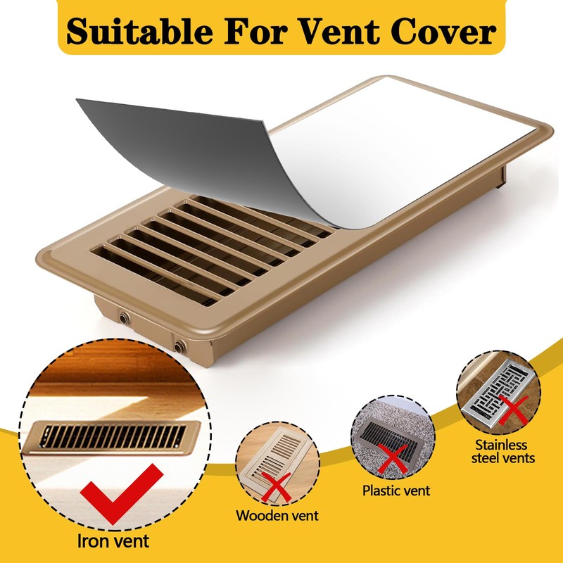 2Pack Magnetic Vent Covers,8x15.5inch Magnetic air Vent Covers for Floor